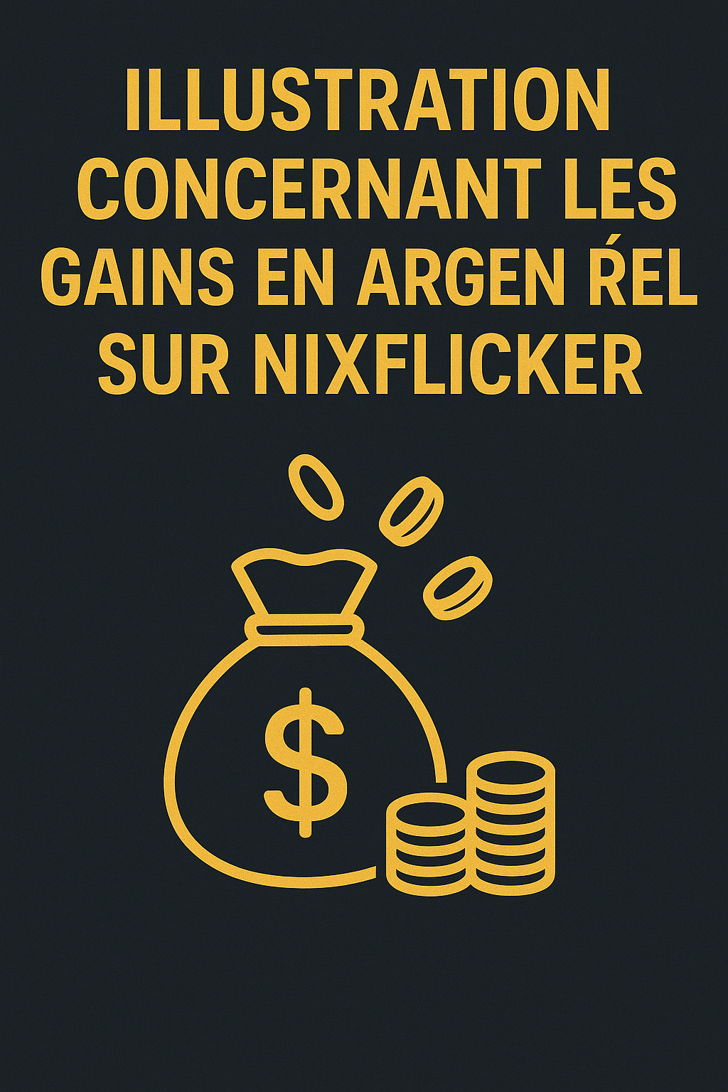 Illustration concernant les gains en argent réel sur Nixflicker